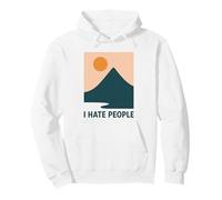 Minimal Montagne Coucher De Soleil Drôle Randonnée Anti Social Nature Sweat à Capuche