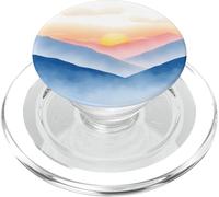 Minimal Mountain Layers Sunrise Soft Horizon Scène PopSockets PopGrip pour MagSafe