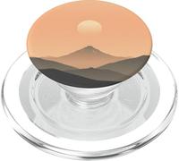 Minimal Mountain Sunrise Zen Paysage Calme Scène PopSockets PopGrip pour MagSafe