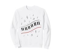 Minimal Piano Beat Clavier Notes de Musique Pianiste Art Musical Sweatshirt