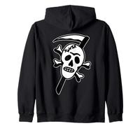 Minimal Skull and Crossbones x Scythe Blackwork Sweat à Capuche