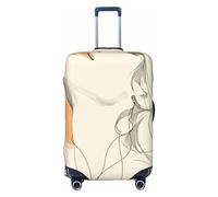 Minimal Woman Line Art Housse de protection élastique pour valises Anti-poussière Résistant aux rayures Convient pour 55,9 à 61 cm