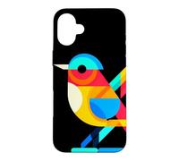 Minimalisme géométrique Illustration Moderne Oiseau moqueur Coque pour iPhone 16 Plus