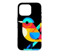 Minimalisme géométrique Illustration Moderne Oiseau moqueur Coque pour iPhone 16 Pro