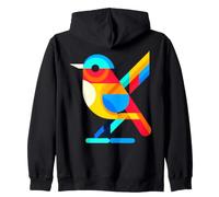 Minimalisme géométrique Illustration Moderne Oiseau moqueur Sweat à Capuche