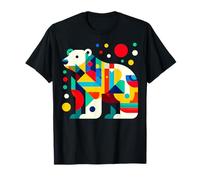 Minimalisme géométrique Illustration moderne Ours polaire Art T-Shirt