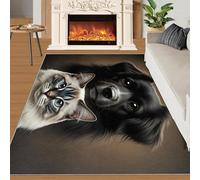 Minimalisme Tapis Home Decoe pour Chiots et Enfants, Tapis lavables antidérapants au Style Moderne des Animaux Mignons, appliqués au Salon, Chambre, Couloir de Salle à Manger (150x210cm)
