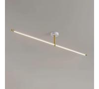 Minimalist Aluminum Ceiling Light Long Strip Semi Flush Mount Lamp, Chandeliers Linear Close-to-Ceiling Lights Corridor Aisle Balcony Entrance LED Lamps 3000K/6
