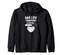 Minimalist Baby Parent Diaper Humor Dad Life Diapers Sweat à Capuche