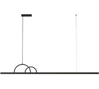 Minimalist Black Brushed Aluminum Chandelier,Personalized Long Strip Bedroom Chandelier,Living Room Hotel Chandelier,Office Conference Front Desk Pendant Light, Nordic Di