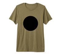 Minimalist Black Circle Geometric Dot Graphic T-Shirt Haut de Gamme
