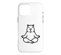 Minimalist BLK Capybara Yoga Pocket Zen Méditation Lover Coque pour iPhone 16 Pro Max