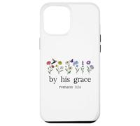 Minimalist Christian by His Grace Romans 3:24 Bible Verse Coque pour iPhone 12 Pro Max