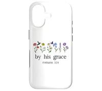 Minimalist Christian by His Grace Romans 3:24 Bible Verse Coque pour iPhone 17