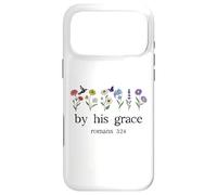 Minimalist Christian by His Grace Romans 3:24 Bible Verse Coque pour iPhone 17 Pro Max