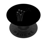 Minimalist Dandelion Line Art Nature Design PopSockets PopGrip Adhésif