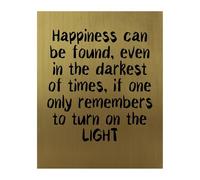 Minimalist Dumbledore Quote Print - "Happiness Can Be Found Even in the Darkest of Times" Inspirational Wall-Art for Office, Home Study and Calming Space Decor(Unframed,08x12inch(20x30cm))