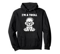 Minimalist Fantasy Creature Monster Simple I'm a Troll Sweat à Capuche