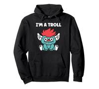 Minimalist Fantasy Creature Monster Simple I'm a Troll Sweat à Capuche