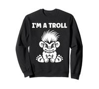Minimalist Fantasy Creature Monster Simple I'm a Troll Sweatshirt