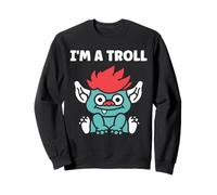 Minimalist Fantasy Creature Monster Simple I'm a Troll Sweatshirt