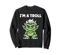 Minimalist Fantasy Creature Monster Simple I'm a Troll Sweatshirt