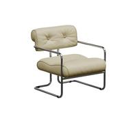 Minimalist Leather Lazy Chair, Modern PU Living Room Chair-High Back Mid-Century Stylish Reading for Office, Bedroom(C)