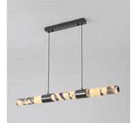 Minimalist LED Pendant Light Natural Marble Wire Adjustable For Dining Room Kitchen Stone Hanging Lamp