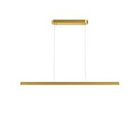 Minimalist Linear Chandelier Ceiling Light LED Dimmable Pendant Lamp, Long Strip Kitchen Island Lighting Fixture, Dining Table Office Chandeliers with Remote Control