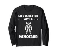 Minimalist Monster Minotaur Greek mythology i'm a Minotaur Manche Longue