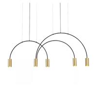 Minimalist Pendant Lamp for Home Black Geometric Lines Dining Room Lighting Bedroom Pendant Lights Iron Art Indoor Lighting