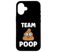 Minimalist Quote Little Poop Humor Simple Team Poop Coque pour iPhone 16