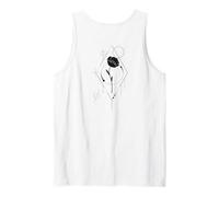 Minimalist Rose Geometric Line Art Débardeur