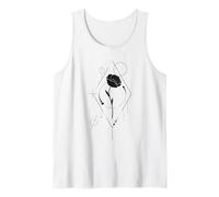 Minimalist Rose Geometric Line Art Débardeur