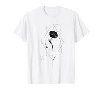 Minimalist Rose Geometric Line Art T-Shirt