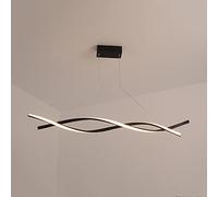 Minimalist Spiral Pendant Light 47.24in LED Chandelier Ceiling Lamp, Linear Suspended Lighting Fixture Wave Hanging Chandeliers for Dining Room Kitchen Island Bedroom