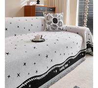 Minimalist Starry Sky Sofa Cover, All Season Chenille Sofa Throw | Decorative Throw Blanket With Tassels, Large Universal Furniture Protector Cover, For Sofa Couch Bed Chair(C,180x380cm)