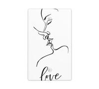Minimaliste Deux Figures Embrassant Ligne Art Simple Bascule Plaque Murale Vierge Couvercle d'Interrupteur Décoratif 1 Gang pour Cuisine Salle de Bain Taille 11.4 x 7 cm