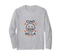 Minimaliste Grin Ciao Bella Italian ESTD 2025 Motif cœurs Manche Longue