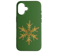 Minimaliste Jaune Flocon de Neige Moche Noël Vector Art Coque pour iPhone 16