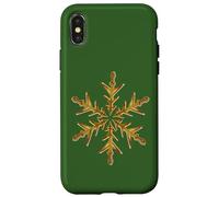 Minimaliste Jaune Flocon de Neige Moche Noël Vector Art Coque pour iPhone X/XS