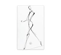 Minimaliste Line Art Sketch Walking Human Figure Single Toggle Blank Wall Plate Light Switch Cover Decorative 1 Gang for Kitchen Room Bathroom Size 11.4x7cm