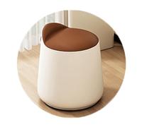 Minimaliste Style Crème Tabouret de Coiffeuse pour Chambre À Coucher, Tabouret Bas Rond Rotatif Domestique Spécialement, Chaise de Maquillage Haut de Gamme,café