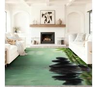Minimaliste Tapis de Salon Moelleux et Confortable 160 x 230 cmVert | Tapis Salon, Moquette, Descente De Lit Tapis Chambre Réaliste Méditation Zen à Manger Douce Antidérapant Cuisine Salle
