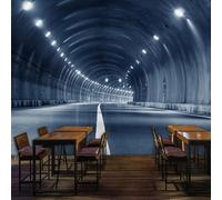 Minimaliste Tridimensionnel Tunnel Espace Extension Papier Peint 3D Installation Facile Intissé Tapisserie Bureau Salon Canapé Chambre Décoration Murale-300cm×210cm