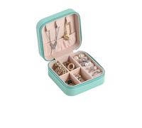 Minimally Designed Accessory Storage Box For Portable Travel And Of Earrings Necklaces Rings And Jewelry Boxes Pour Les Voyages, Le Lavage(Blue)