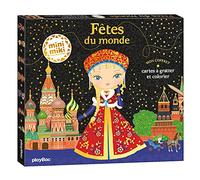 Minimiki - Mon coffret Fêtes du monde: Cartes à gratter et à colorier