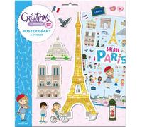 PlayBac Poster géant Créations du Monde – À créer avec stickers