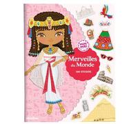 Minimiki - Stickers - Merveilles du Monde 300 Stickers - Julie Camel - Play Bac Eds - broché - Document jeunesse