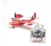 MinimumRC Macchi M-33 hydravion RC 4 canaux 2.4GHz stabilisé gyro, envergure 390mm, Avion RC Flottant avec 2 Batteries (gaz à Gauche)